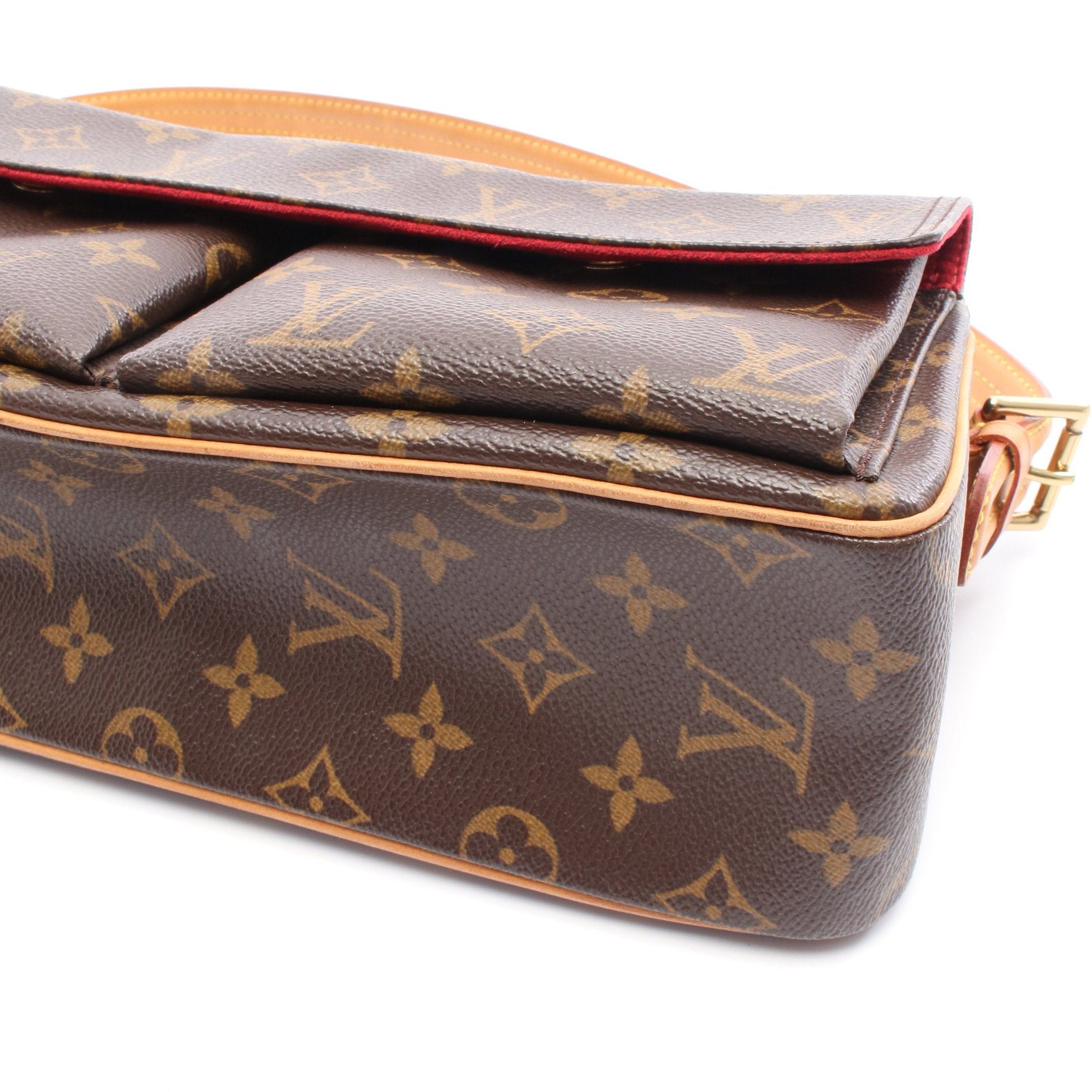 Louis Vuitton Louis Vuitton Vivacite Mm Monogram Shoulder Bag Leather Brown Size ONE SIZE - 8 Thumbnail