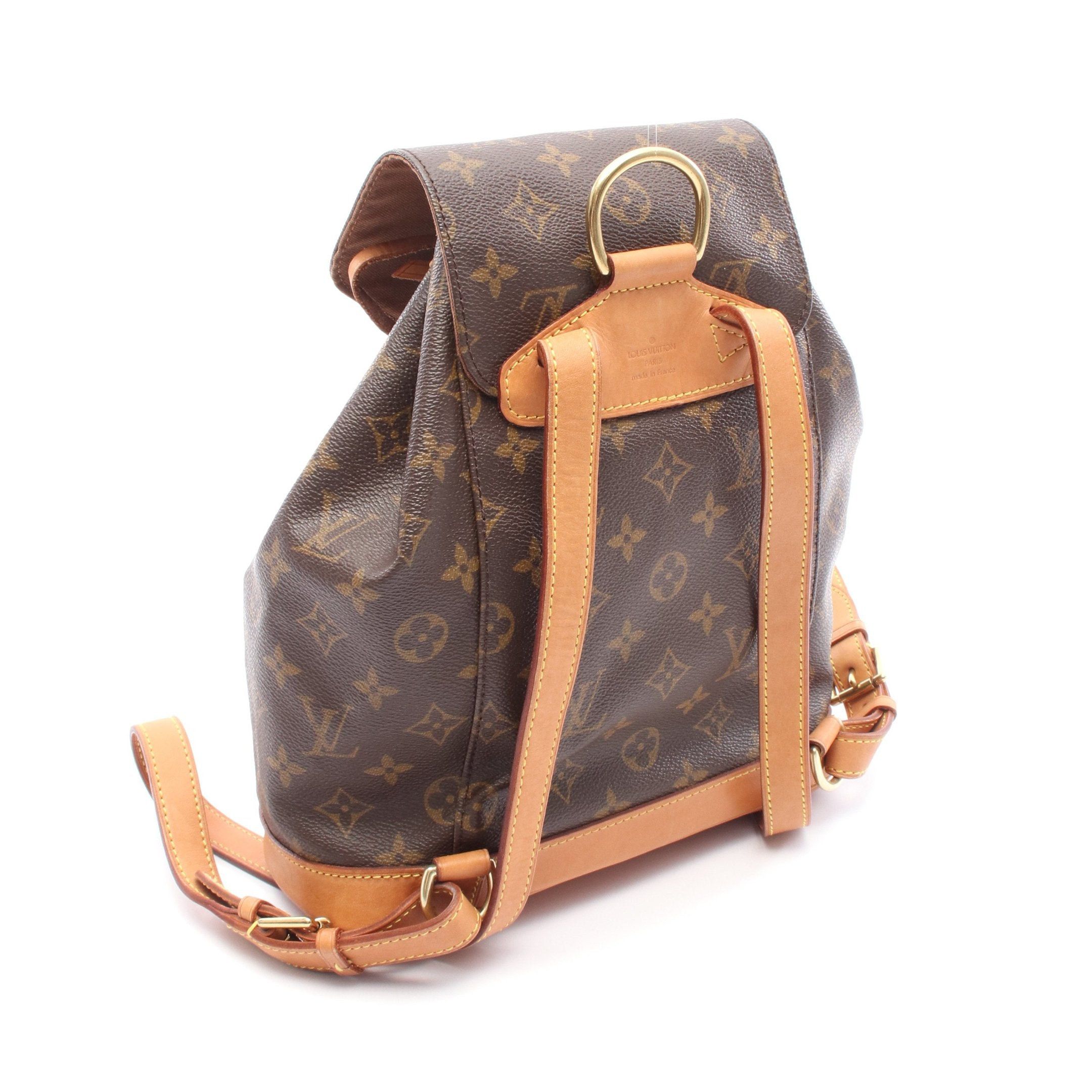 Louis Vuitton Louis Vuitton Montsouris Mm Monogram Backpack Rucksack Leather Brown Size ONE SIZE - 2 Thumbnail