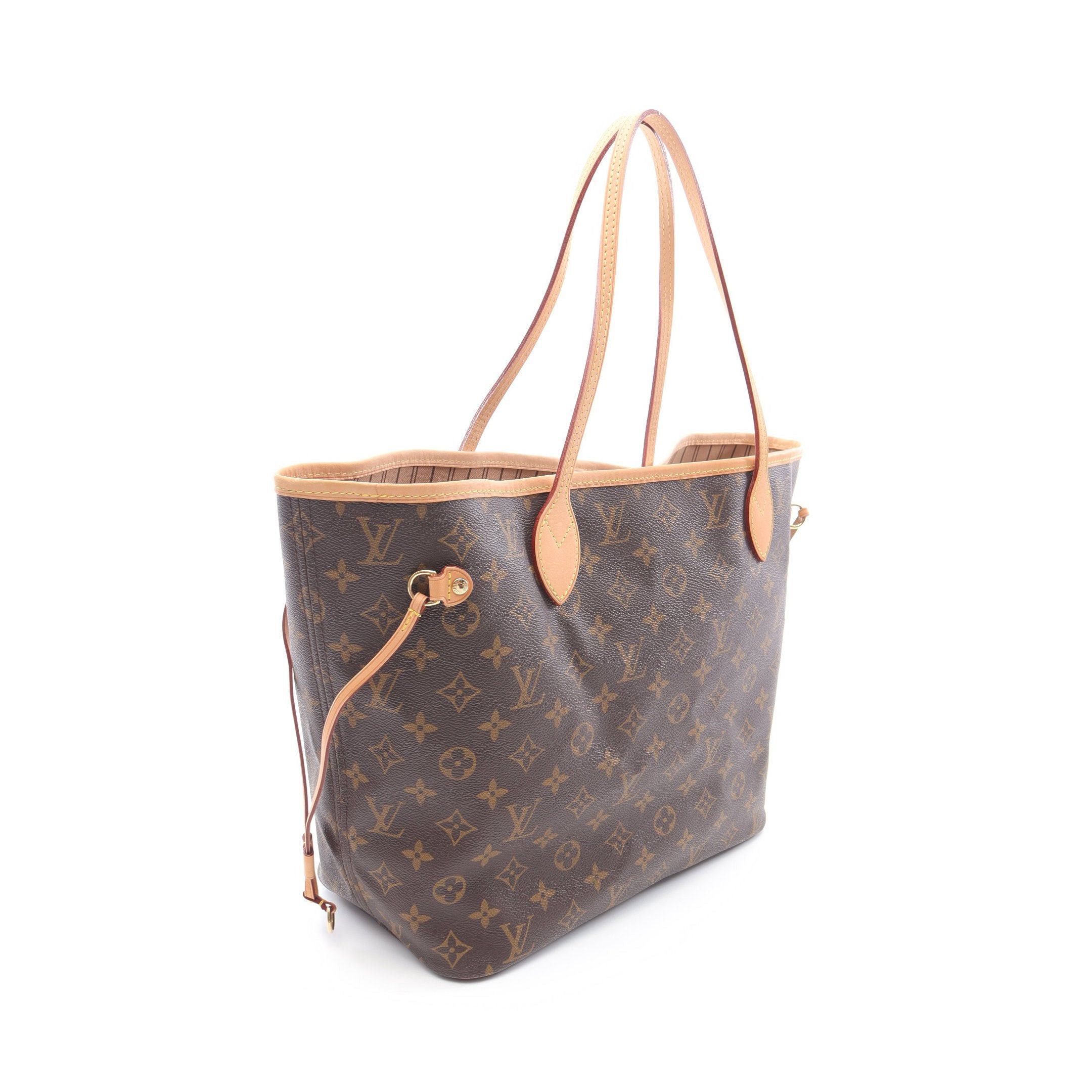 Louis Vuitton Louis Vuitton Neverfull Mm Monogram Shoulder Bag Tote Leather Brown Size ONE SIZE - 2 Thumbnail