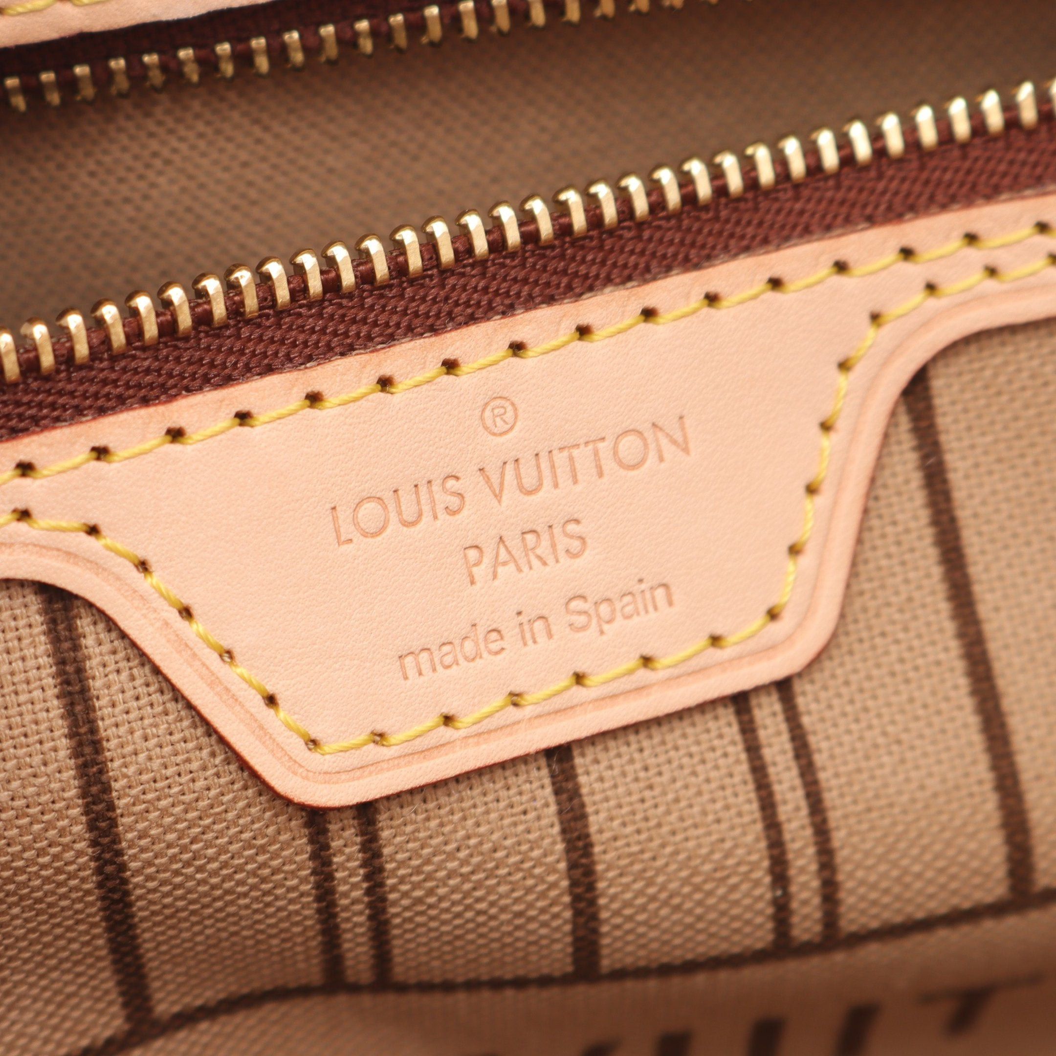Louis Vuitton Louis Vuitton Neverfull Mm Monogram Shoulder Bag Tote Leather Brown Size ONE SIZE - 4 Thumbnail