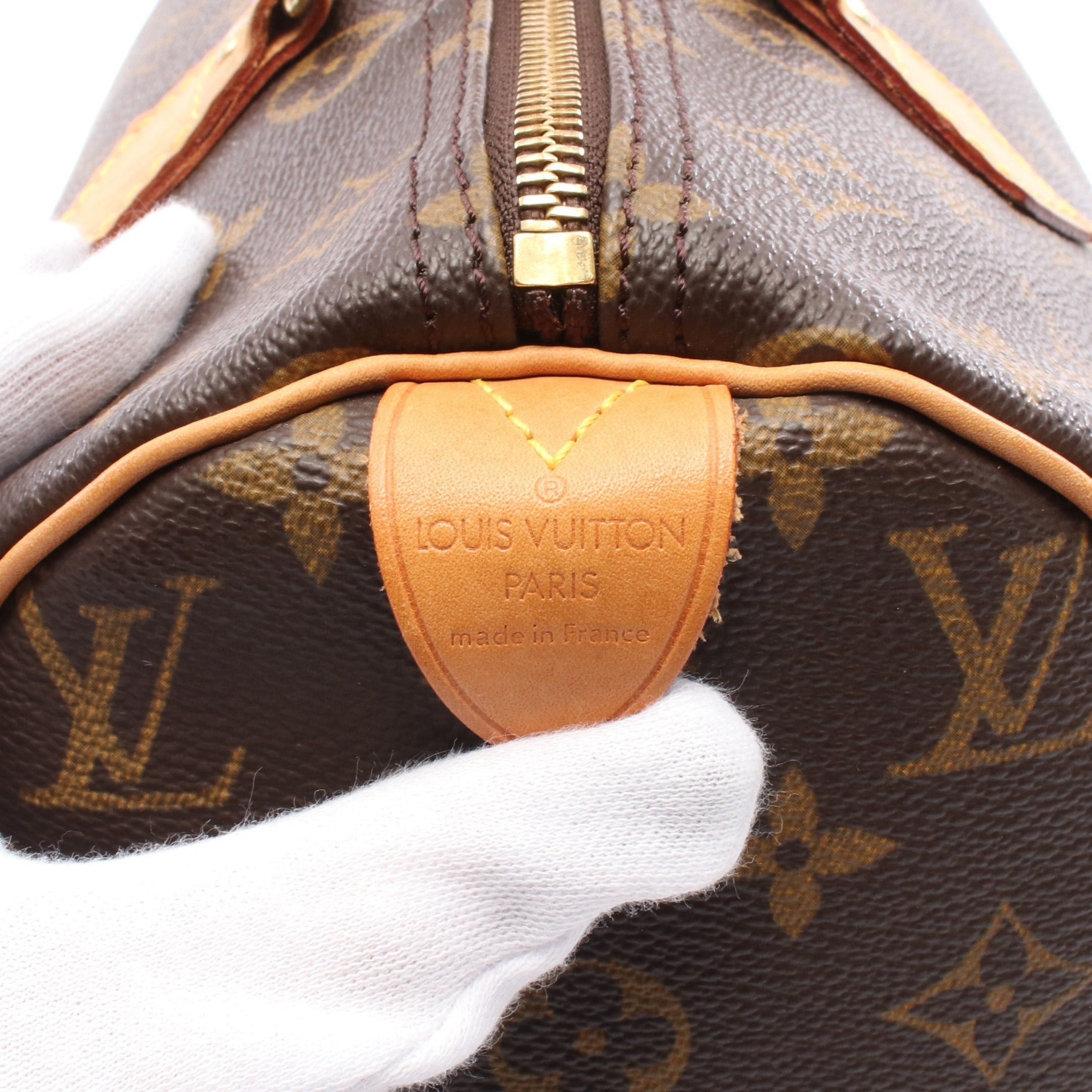 Louis Vuitton Louis Vuitton Speedy 30 Monogram Handbag Leather Brown Size ONE SIZE - 4 Thumbnail