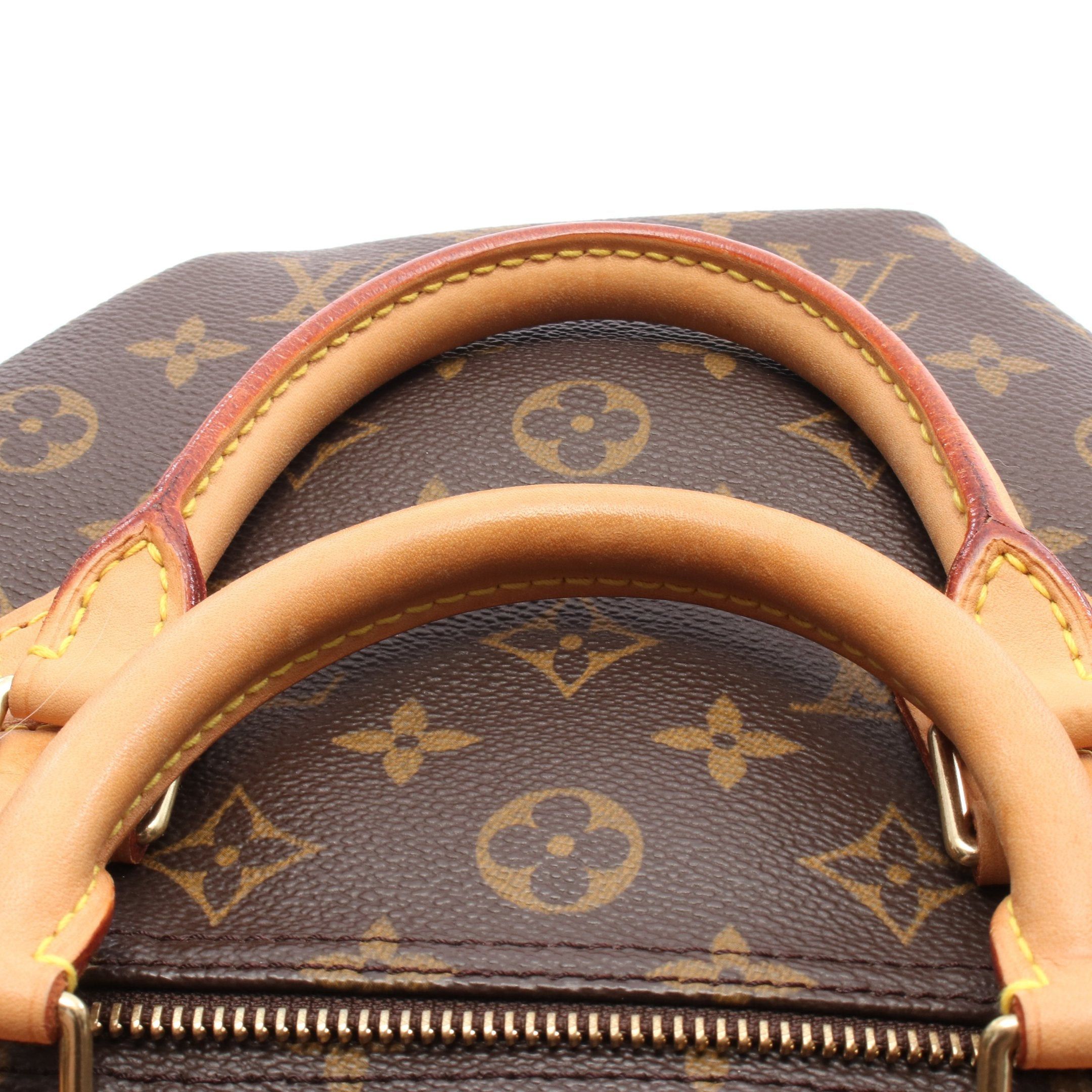 Louis Vuitton Louis Vuitton Speedy 30 Monogram Handbag Leather Brown Size ONE SIZE - 7 Thumbnail