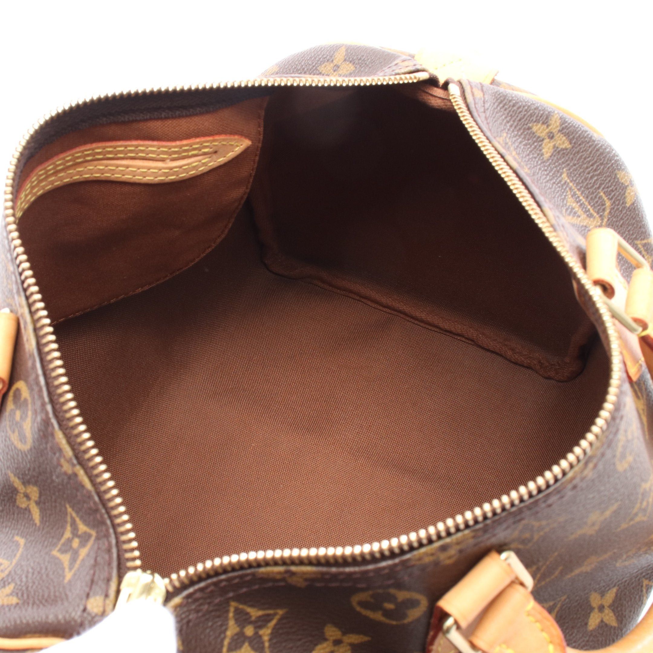 Louis Vuitton Louis Vuitton Speedy 30 Monogram Handbag Leather Brown Size ONE SIZE - 3 Thumbnail