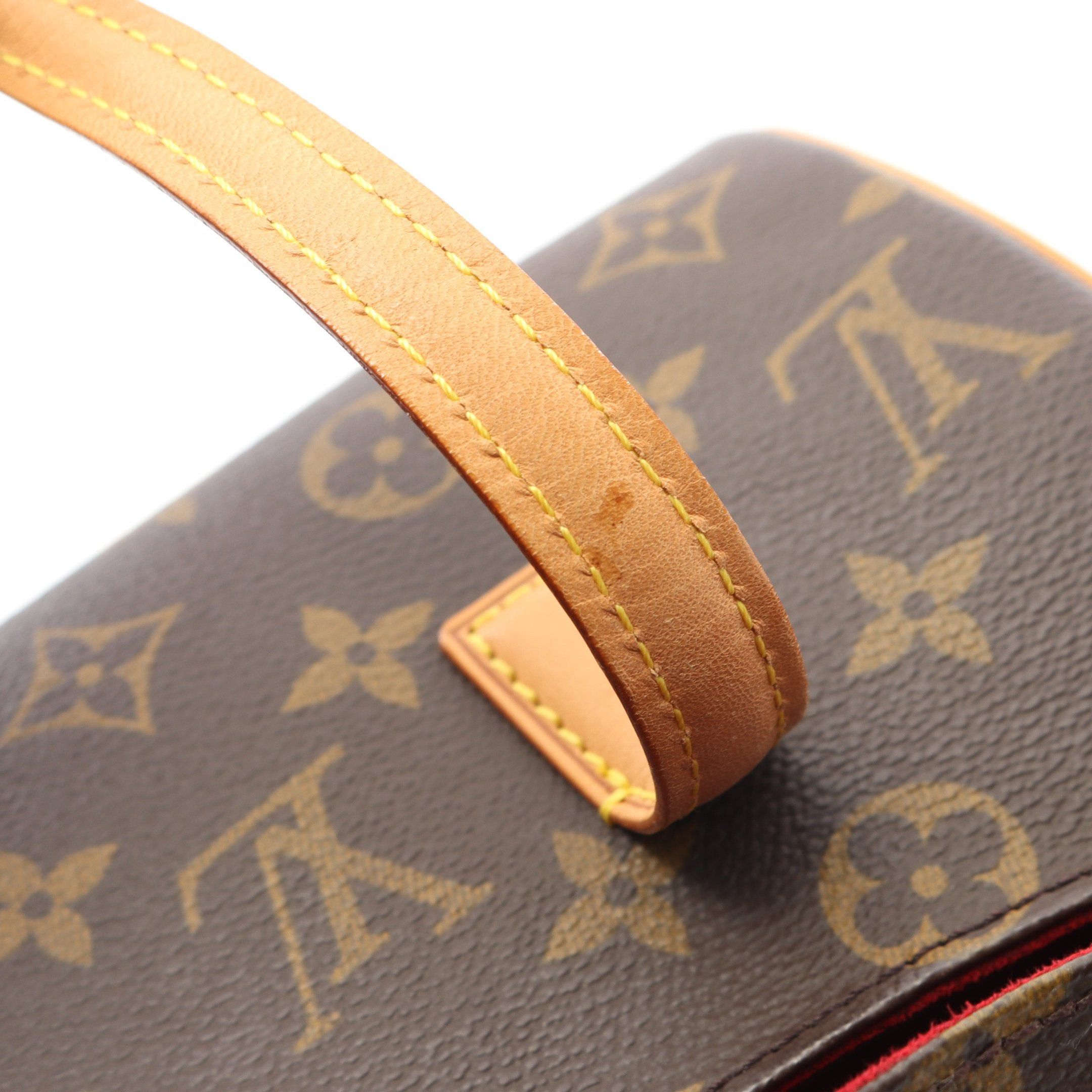 Louis Vuitton Louis Vuitton Sonatine Monogram Handbag Leather Brown Size ONE SIZE - 9 Thumbnail