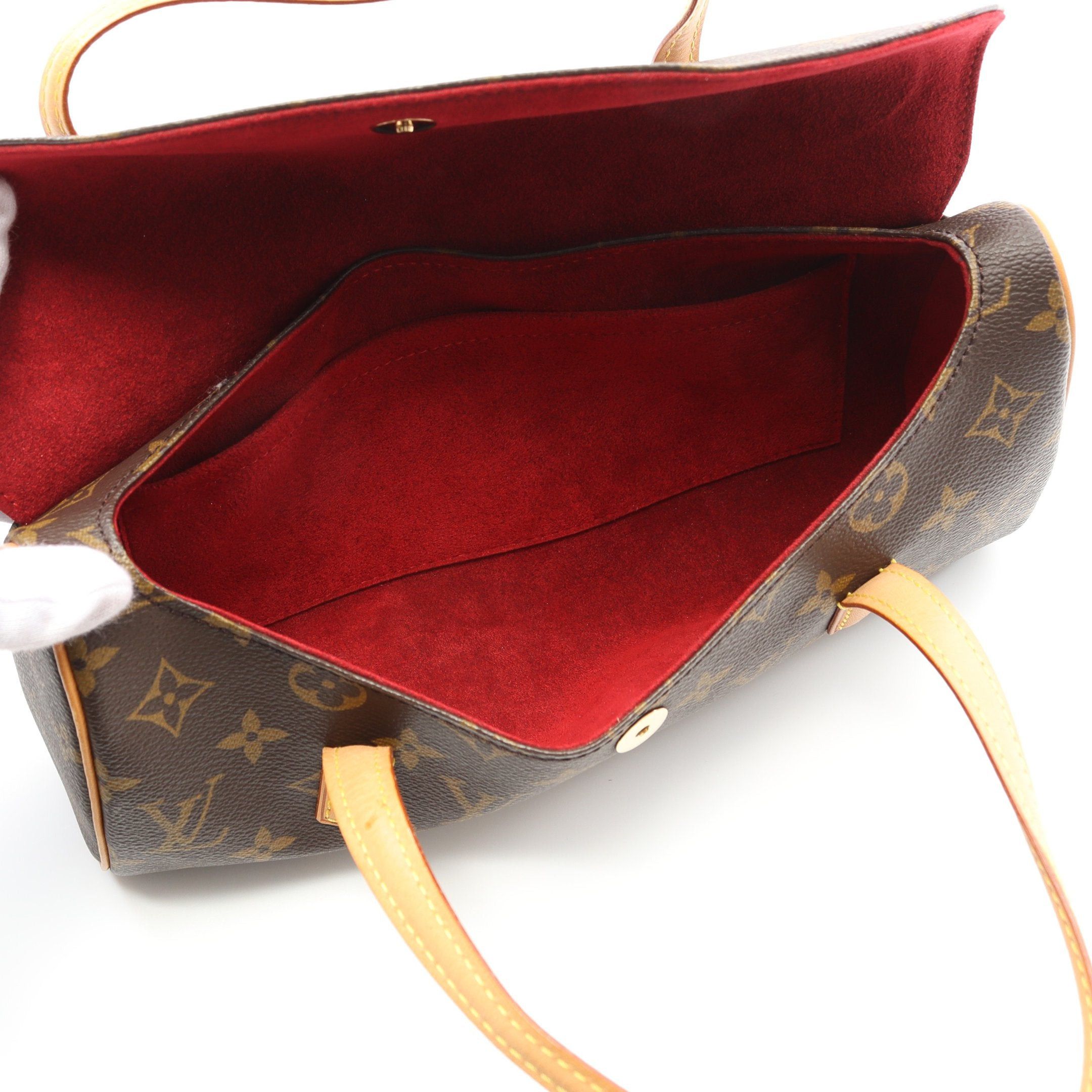 Louis Vuitton Louis Vuitton Sonatine Monogram Handbag Leather Brown Size ONE SIZE - 3 Thumbnail
