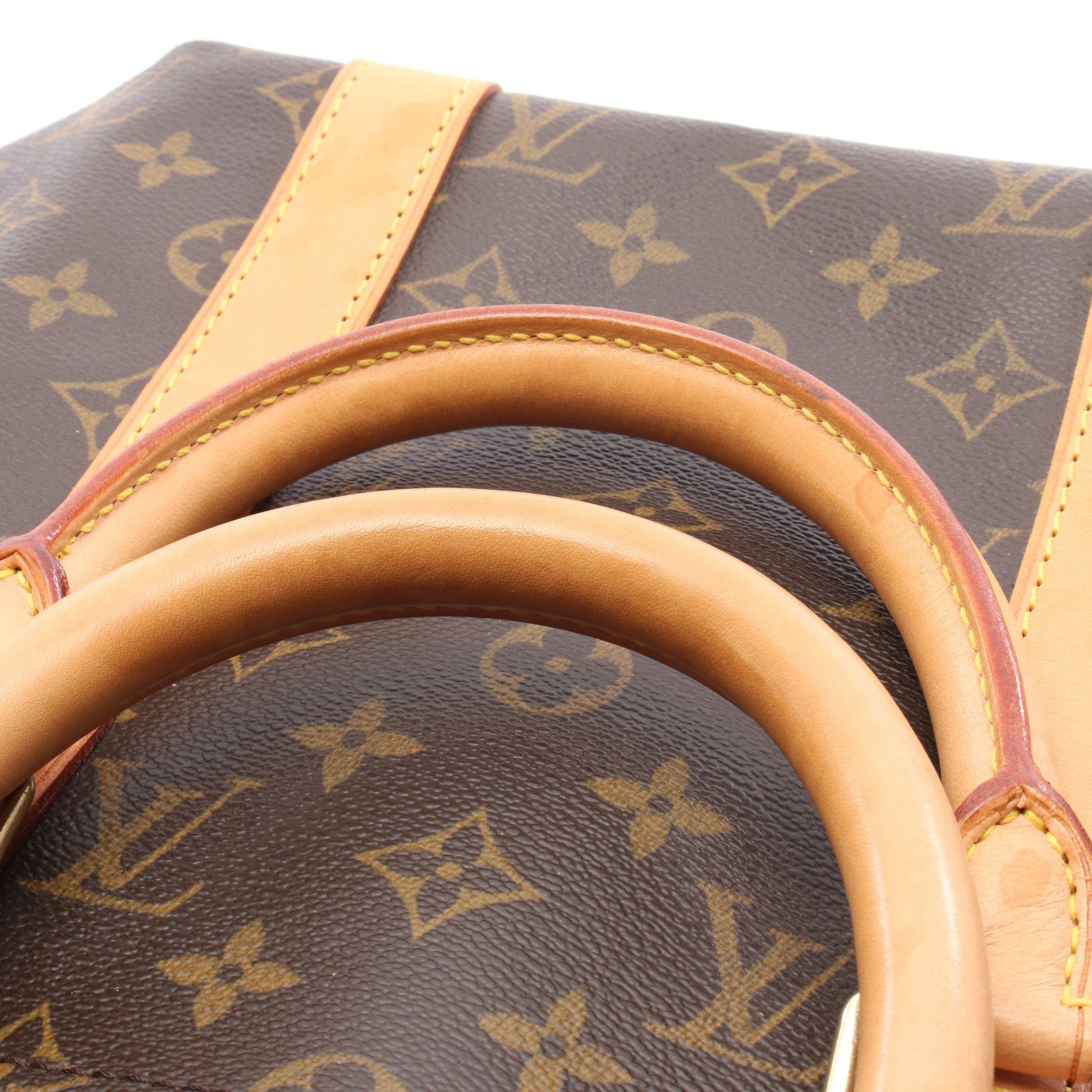 Louis Vuitton Louis Vuitton Keepall 50 Monogram Boston Bag Leather Brown Size ONE SIZE - 9 Thumbnail