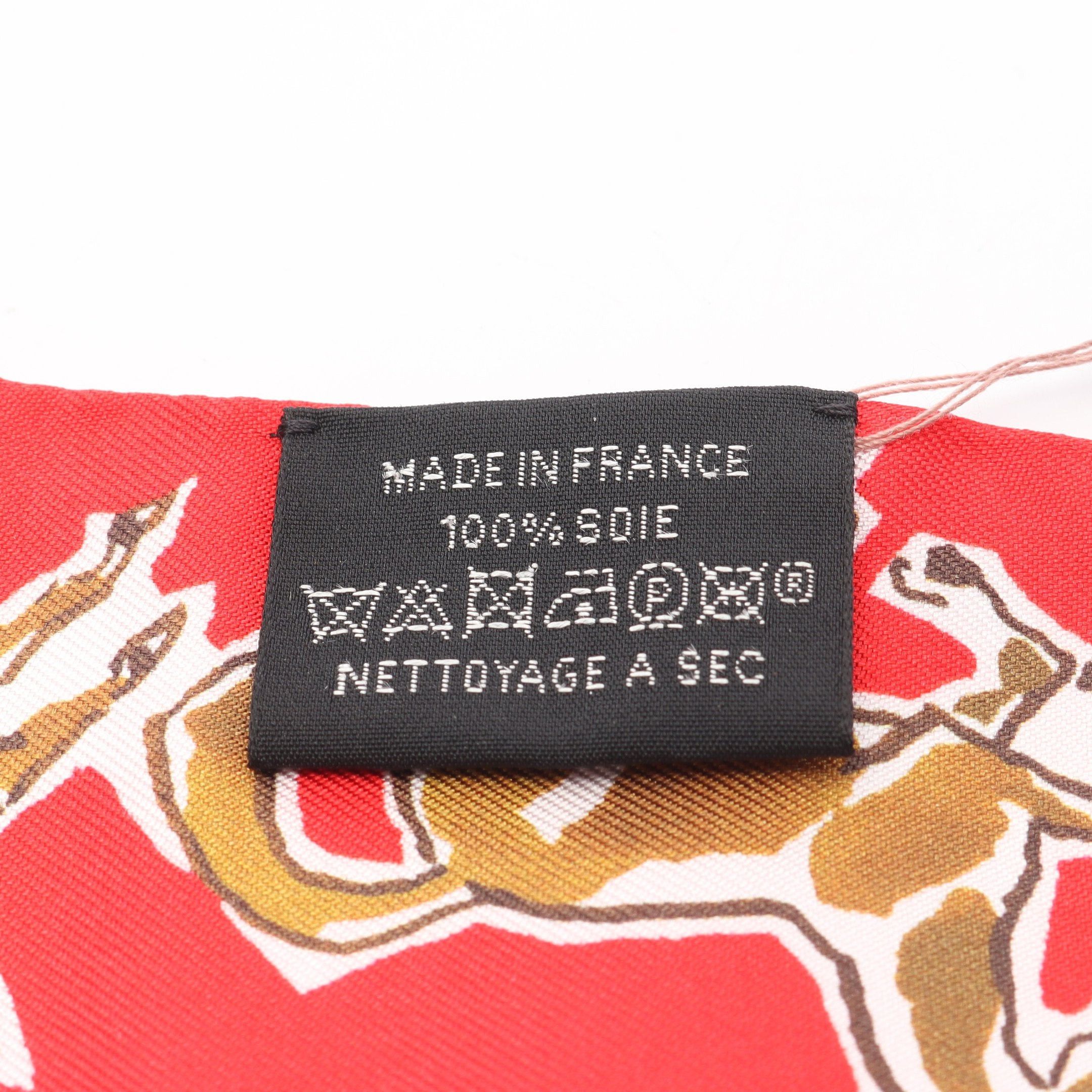 Hermes Hermes Twilly Chevaux En Liberte Ribbon Scarf Silk Red Size ONE SIZE - 3 Thumbnail