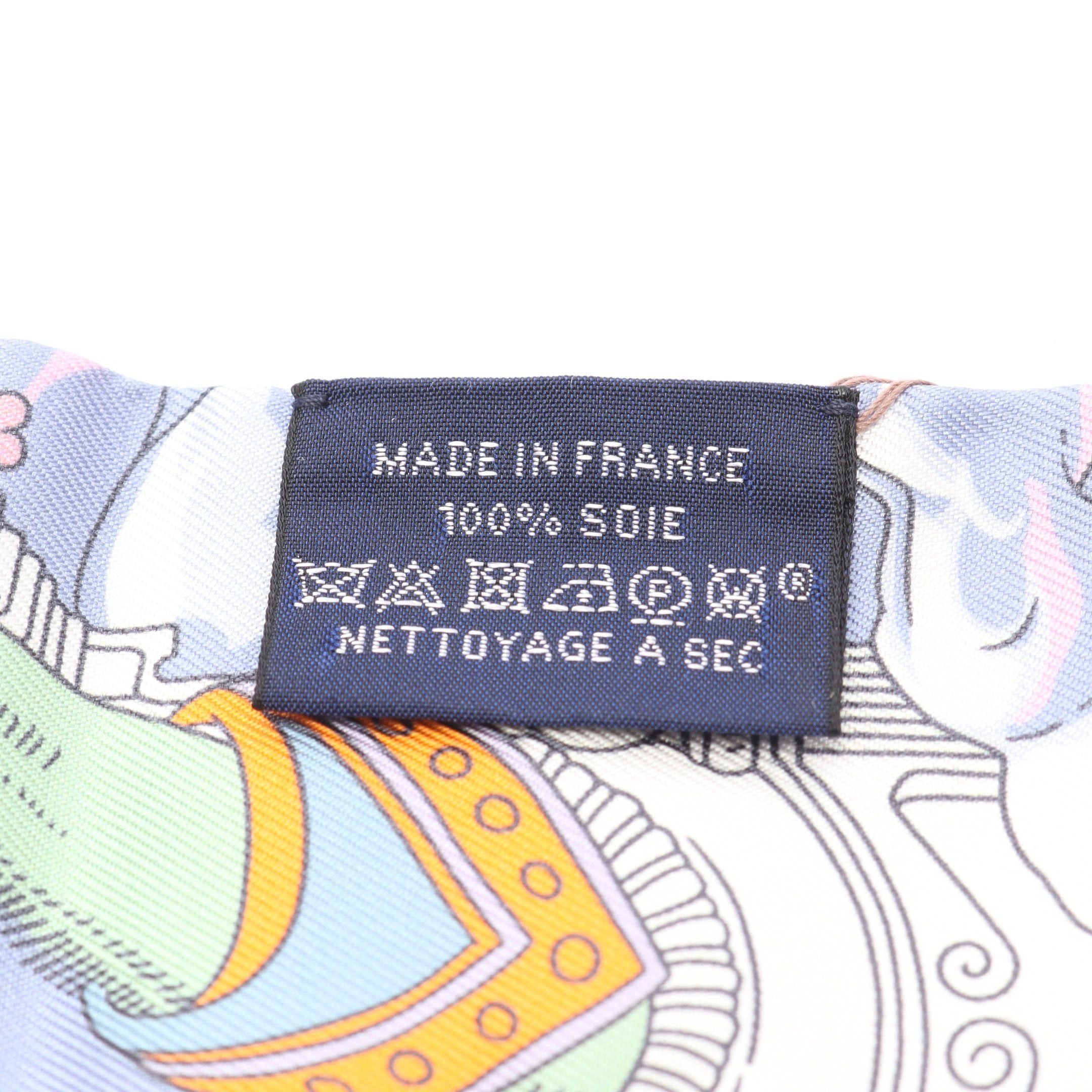 Hermes Hermes Twilly Sur Mon Nuage Ribbon Scarf Silk Black Multicolor Size ONE SIZE - 3 Thumbnail
