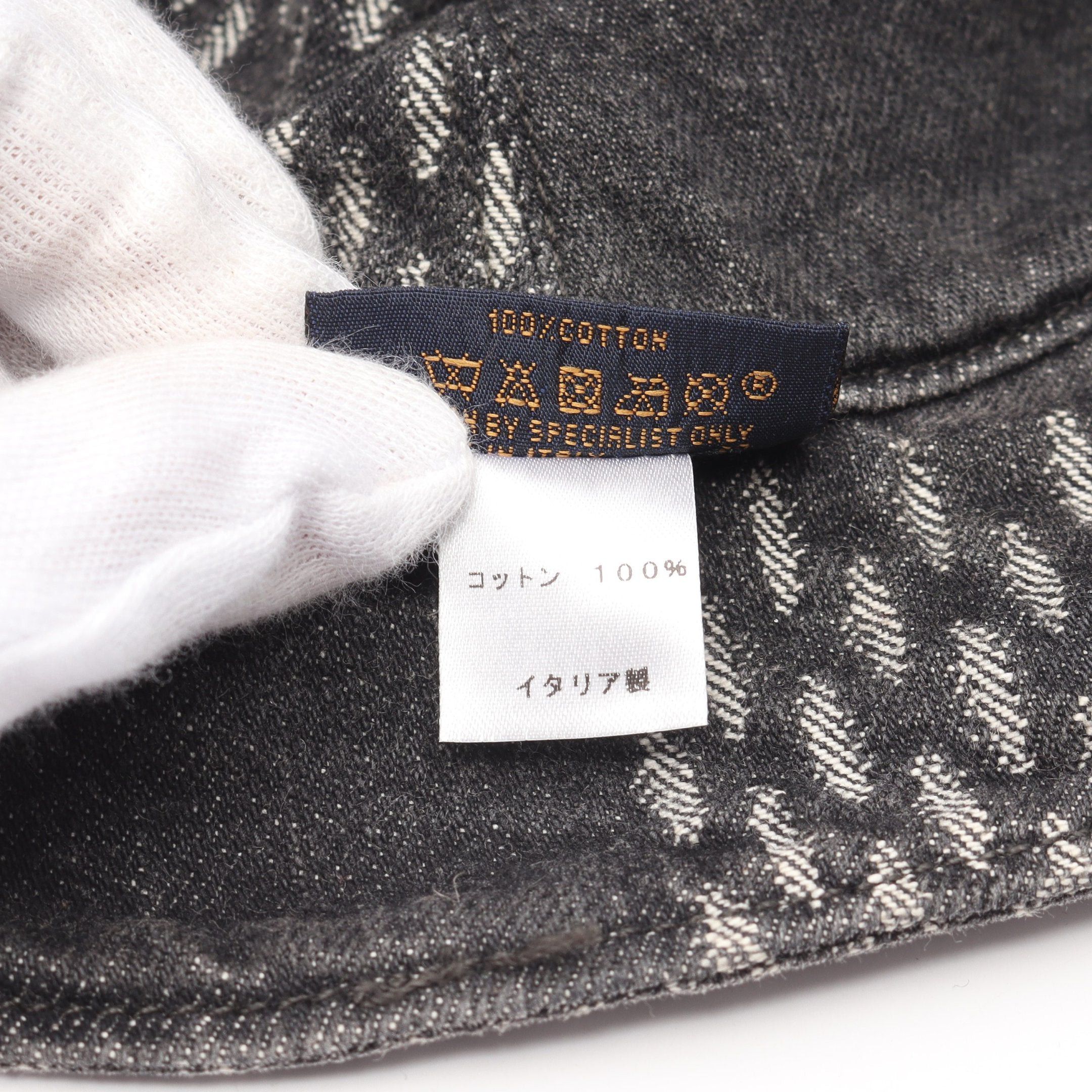 Louis Vuitton Louis Vuitton Bonnet Damier Giant Hat Cotton Black Size ONE SIZE - 5 Thumbnail