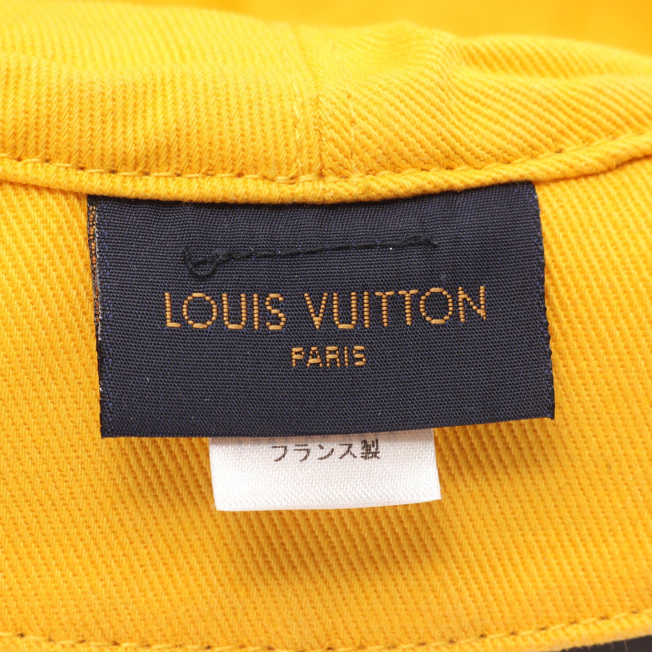 Louis Vuitton Louis Vuitton Chapeau Monogram Denim Bucket Hat Cotton Black Yellow Reversible Size ONE SIZE - 4 Thumbnail