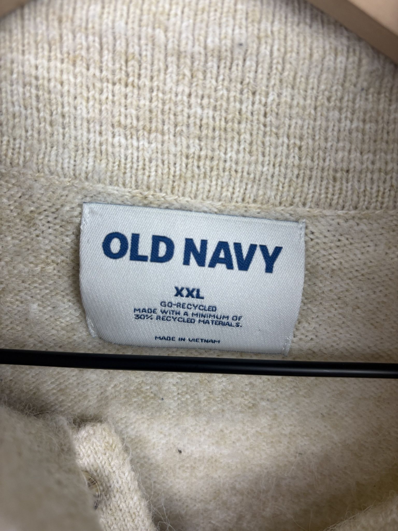 Other Vintage Knit Fleece Old Navy Quarter Button Down Cardigan Size US XXL / EU 58 / 5 - 2 Thumbnail