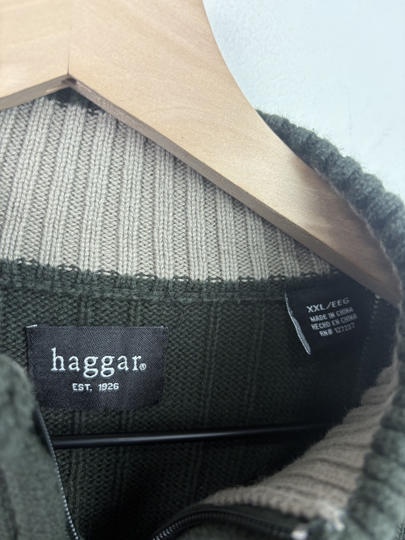 Other Vintage Knit Fleece Haggar Full Zip Cardigan Size US XXL / EU 58 / 5 - 2 Thumbnail