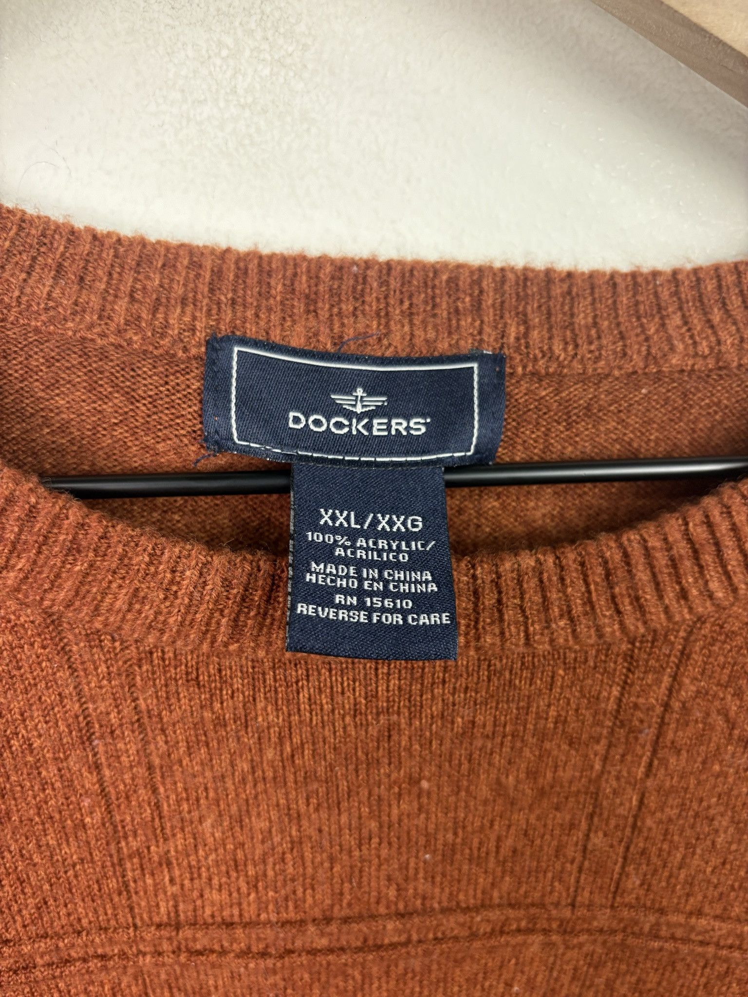 Other Vintage Knit Fleece "Dockers" Crewneck Cardigan Size US XXL / EU 58 / 5 - 2 Thumbnail