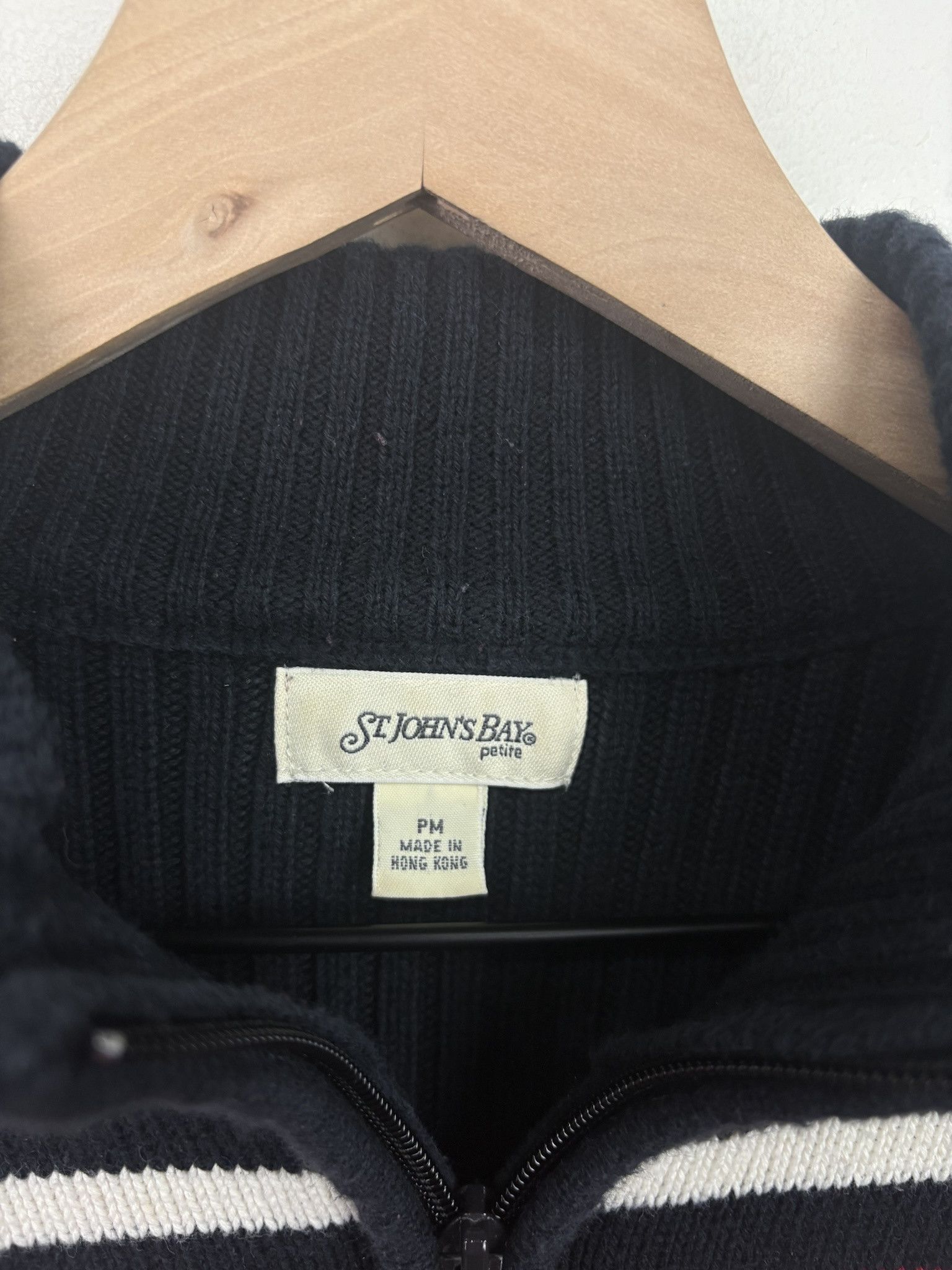 Other Vintage Knit Fleece St Johns Bay Quarter Zip Crewneck Cardigan Size US XXS / EU 40 - 2 Thumbnail