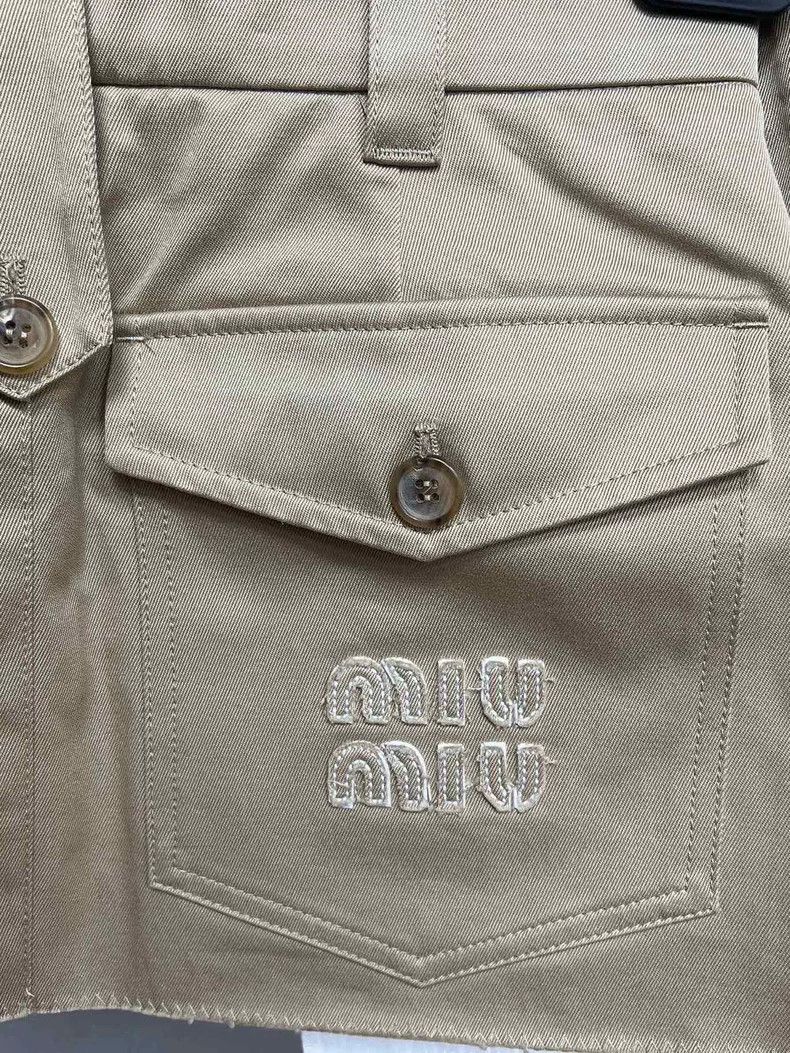 Miu Miu Miumiu Khaki Pocket Work Pants Size 36" / US 14 / IT 50 - 4 Thumbnail
