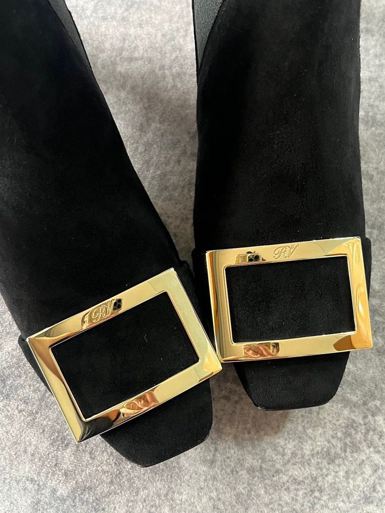 Roger Vivier Roger Vivier Black Short Boots with Buckle Size US 6 / IT 36 - 3 Thumbnail