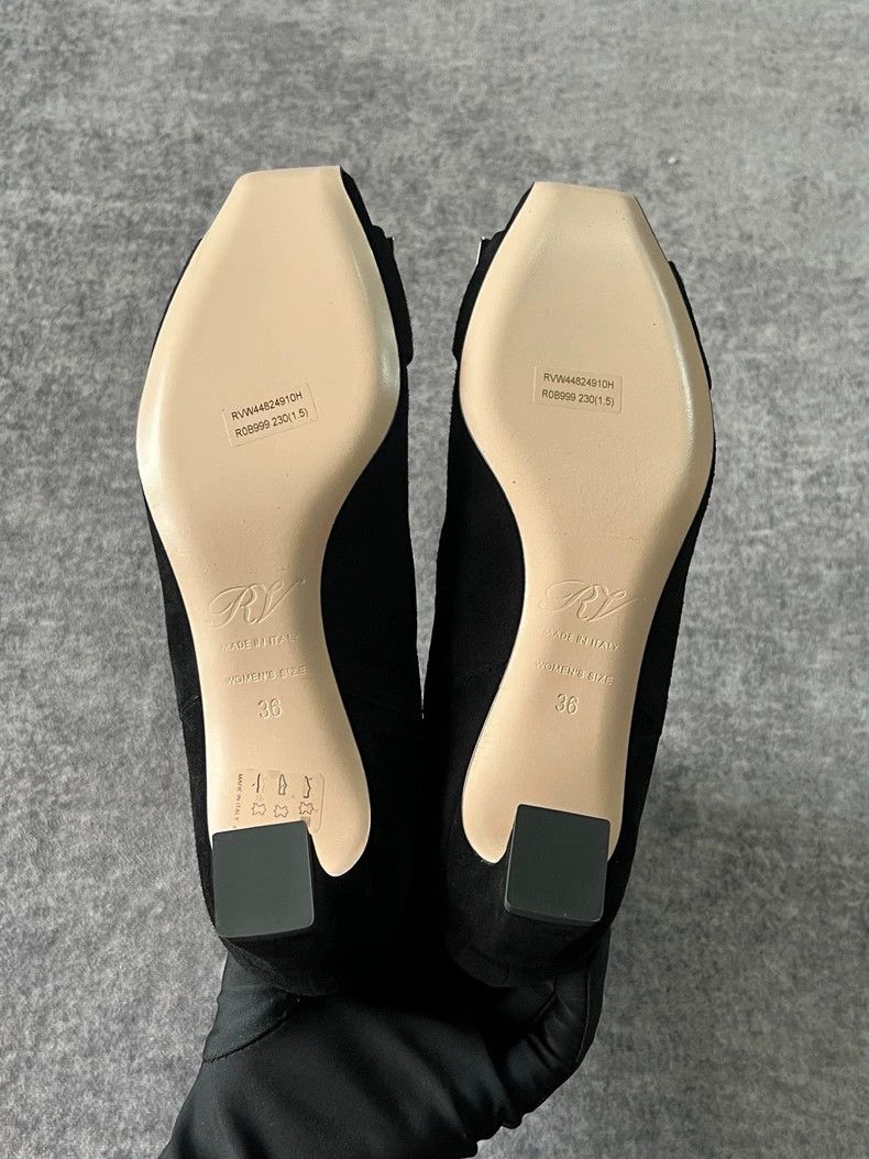 Roger Vivier Roger Vivier Black Short Boots with Buckle Size US 6 / IT 36 - 8 Thumbnail
