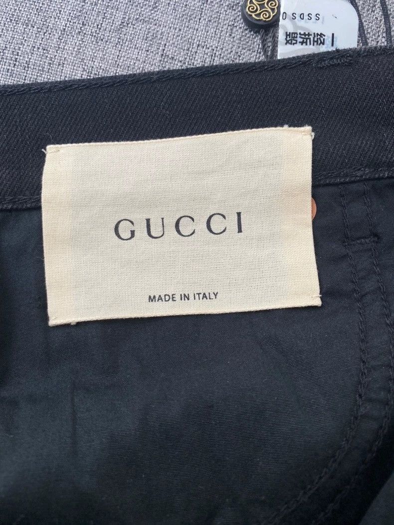Gucci Gucci Black Embroidered Tiger Denim Pants Size 26" / US 2 / IT 38 - 6 Thumbnail