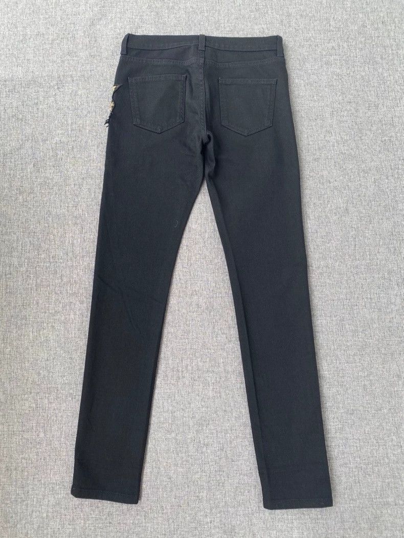 Gucci Gucci Black Embroidered Tiger Denim Pants Size 26" / US 2 / IT 38 - 2 Thumbnail