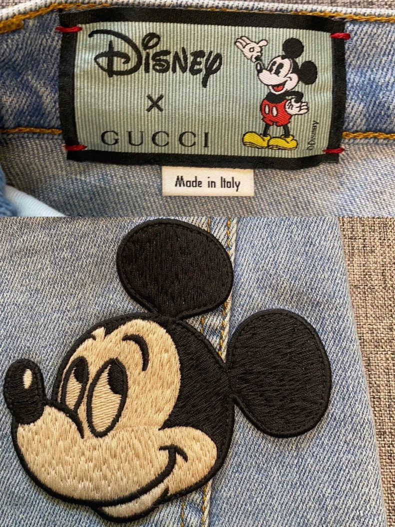 Gucci GUCCI x Disney Mickey Embroidered Denim Jeans Size 27" / US 4 / IT 40 - 6 Thumbnail