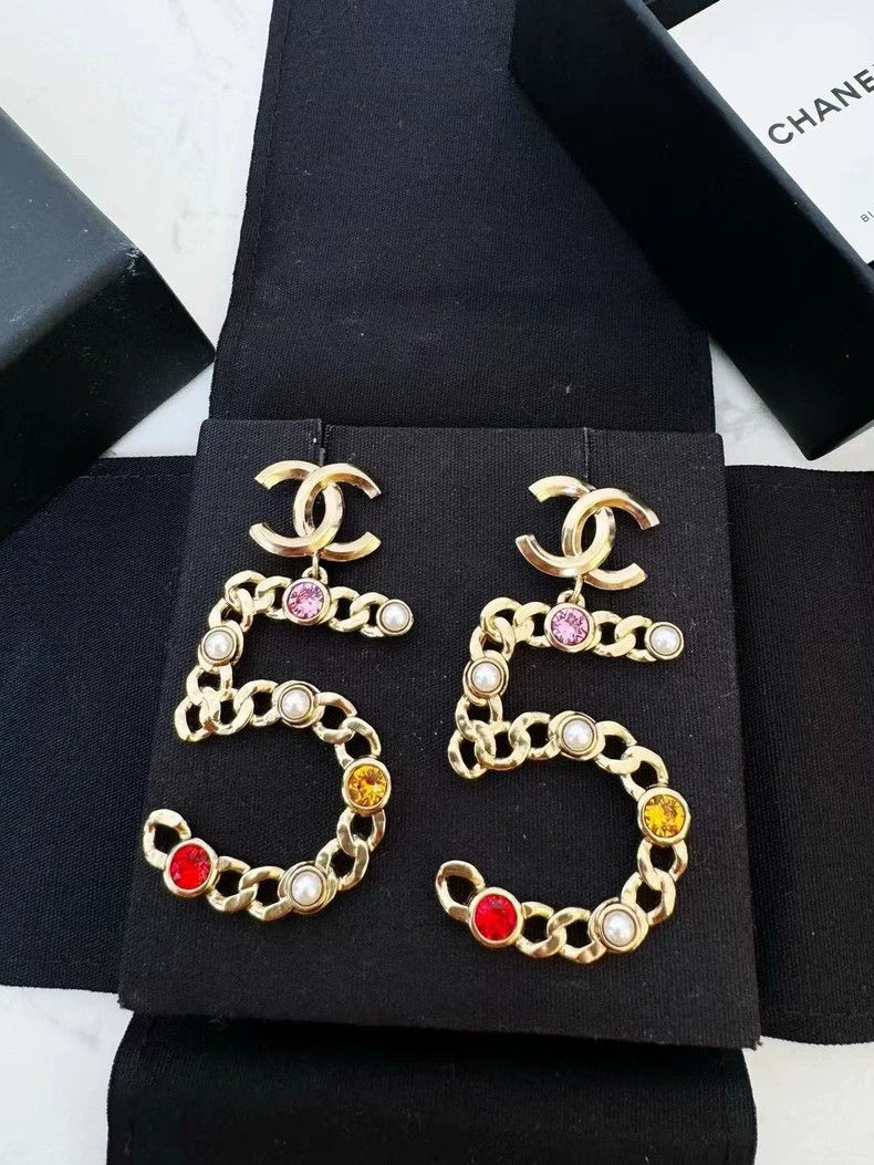 Chanel Chanel Number 5 Earrings in Good Condition Size ONE SIZE - 2 Thumbnail