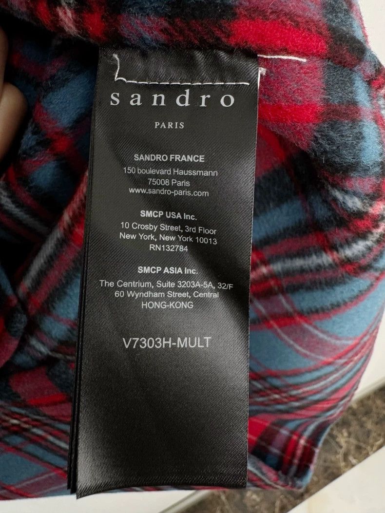 Sandro Sandro Plaid Jacket with Embellishments Size M / US 6-8 / IT 42-44 - 3 Thumbnail