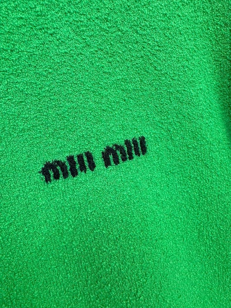 Prada Miumiu Short Sleeve Green Top Size M / US 6-8 / IT 42-44 - 3 Thumbnail