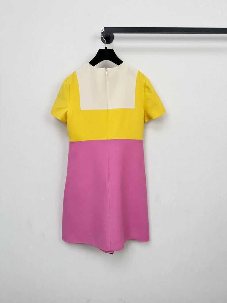 Valentino Valentino Wool Silk Dress with Colorful Design Size L / US 10 / IT 46 - 5 Thumbnail