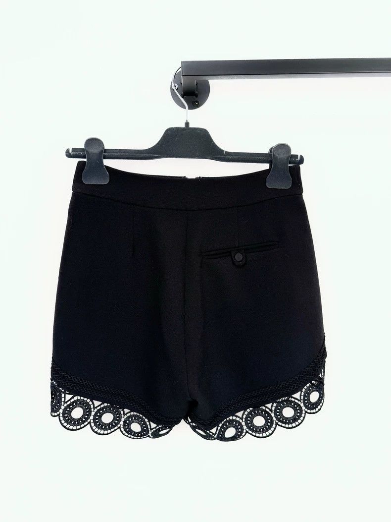 Self-Portrait Self-Portrait Black Lace Trim Shorts Size 22" - 5 Thumbnail