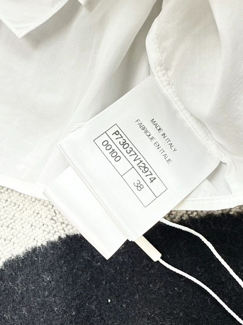 Chanel Chanel White Long Sleeve Ruffled Shirt Size M / US 6-8 / IT 42-44 - 6 Thumbnail