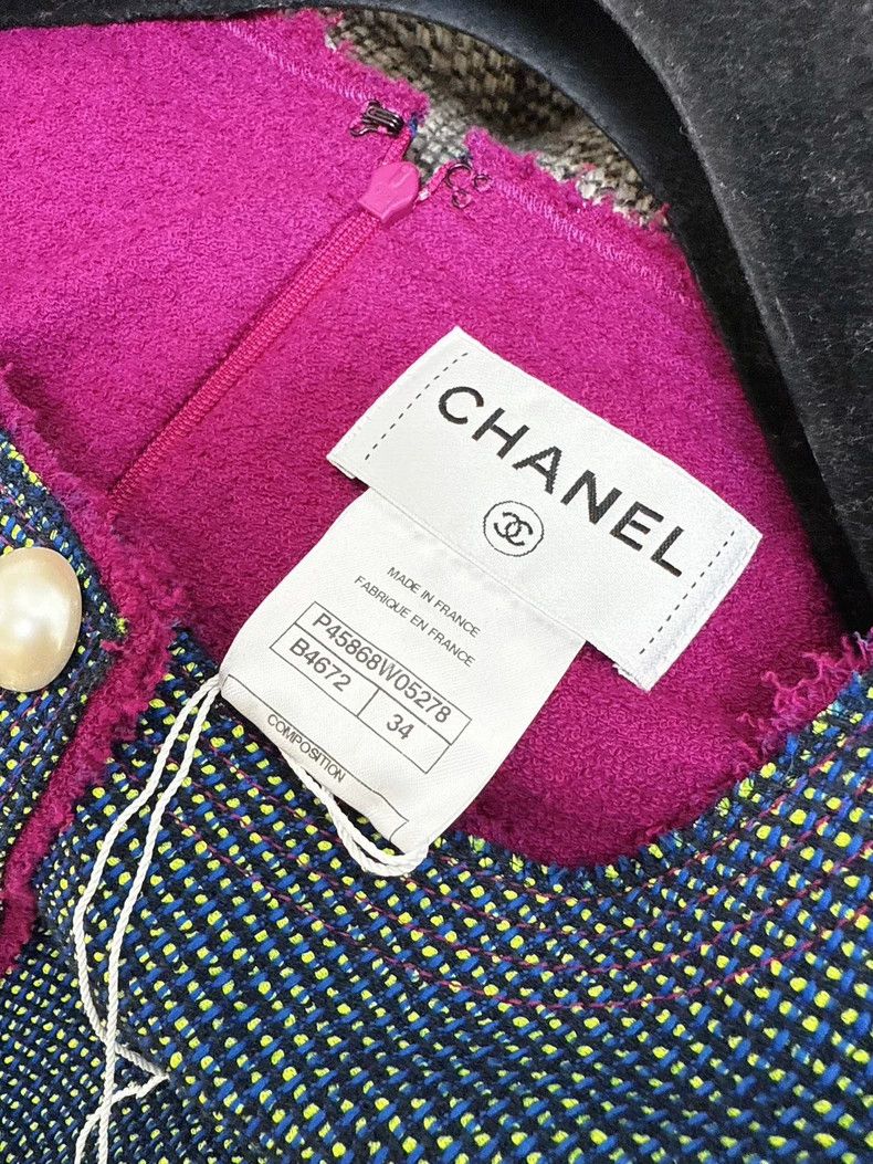 Chanel Chanel 2013 Pearl Button Dress in Blue Green Size XS / US 0-2 / IT 36-38 - 6 Thumbnail