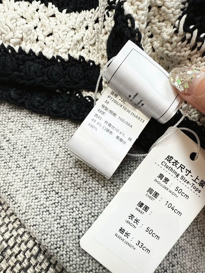 Chanel Chanel Black and White Knit Cardigan Jacket Size M / US 6-8 / IT 42-44 - 8 Thumbnail