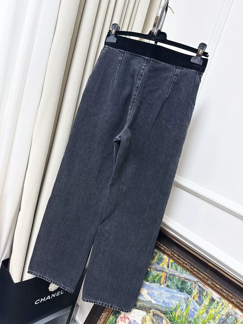 Chanel Chanel Velvet Denim Long Pants 20A Size 36" / US 14 / IT 50 - 2 Thumbnail