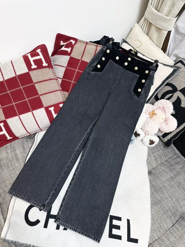 Chanel Chanel Velvet Denim Long Pants 20A Size 36" / US 14 / IT 50 - 8 Thumbnail