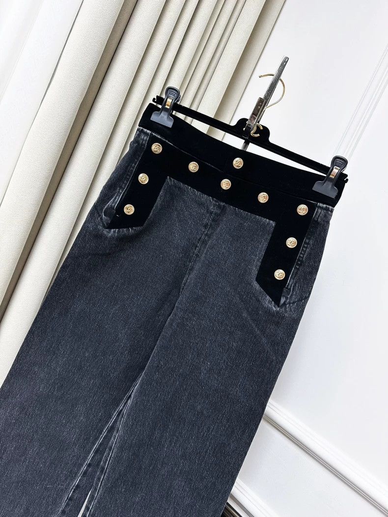 Chanel Chanel Velvet Denim Long Pants 20A Size 36" / US 14 / IT 50 - 3 Thumbnail