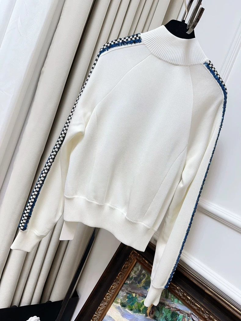 Chanel Chanel Embroidered Baseball Jacket with Sequins Size L / US 10 / IT 46 - 2 Thumbnail