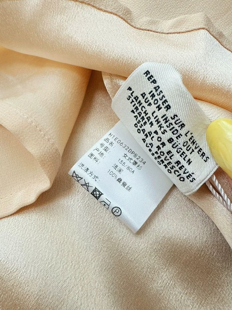 Hermes Hermes Silk Short Sleeve Dress in Nude Size XS / US 0-2 / IT 36-38 - 7 Thumbnail