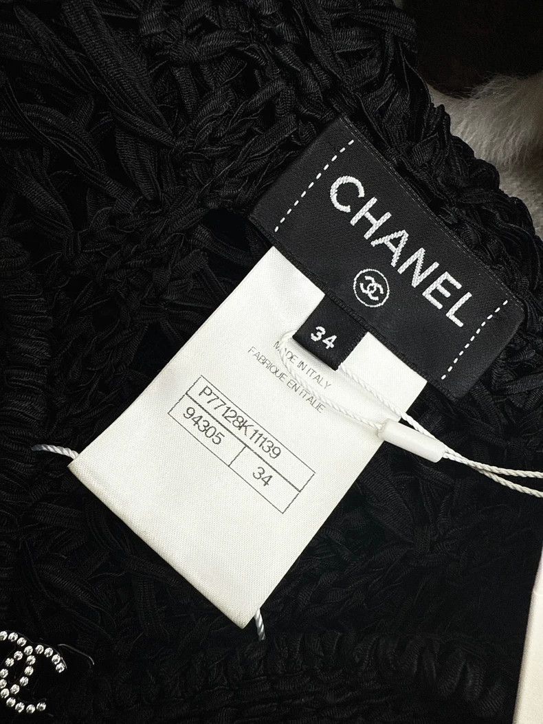 Chanel Chanel Black Hooded Silk Overlay Top Size S / US 4 / IT 40 - 6 Thumbnail