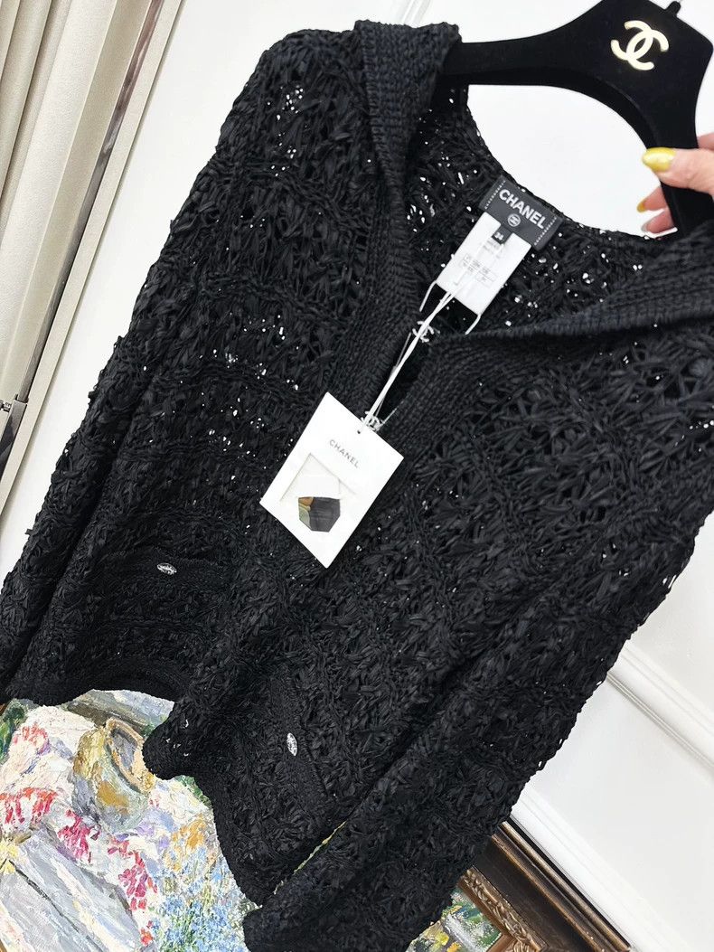 Chanel Chanel Black Hooded Silk Overlay Top Size S / US 4 / IT 40 - 3 Thumbnail