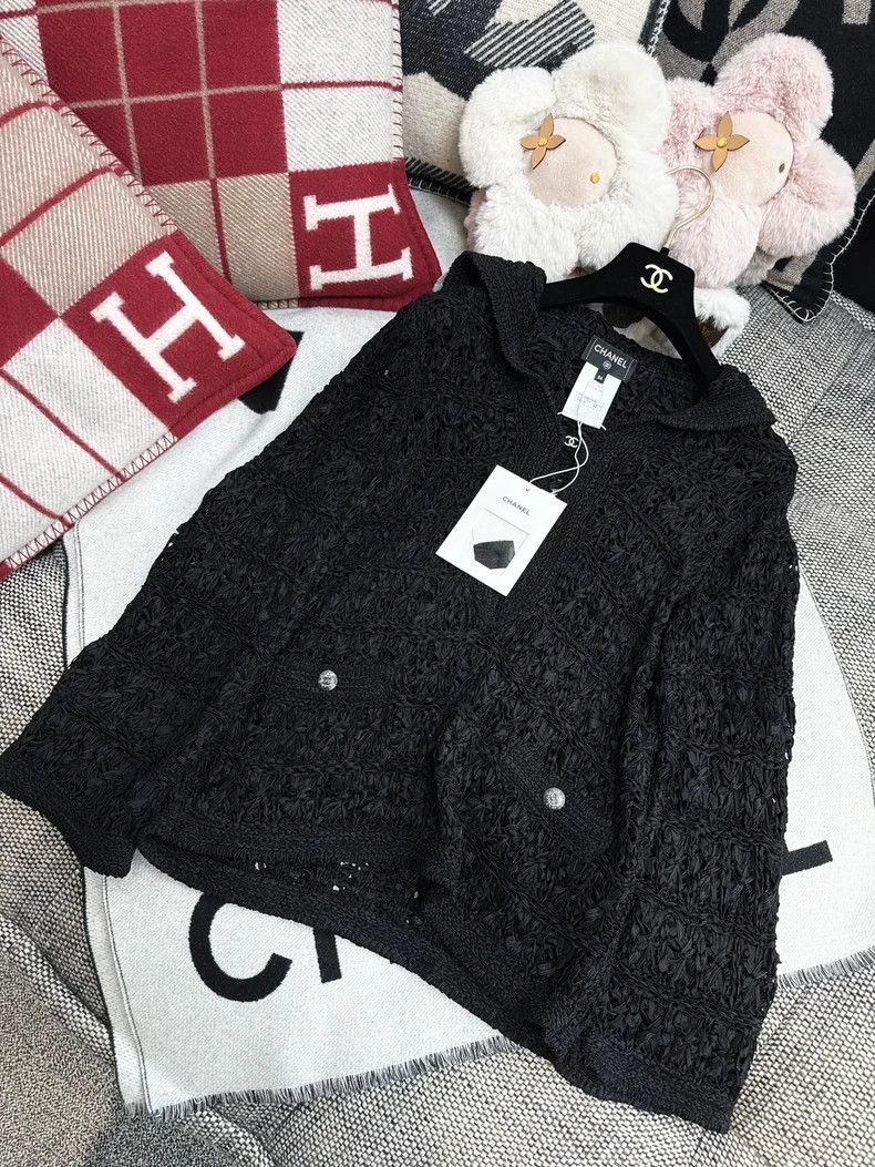 Chanel Chanel Black Hooded Silk Overlay Top Size S / US 4 / IT 40 - 8 Thumbnail