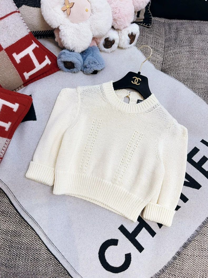 Chanel Chanel High-Waisted Cream Knit Top Size S / US 4 / IT 40 - 7 Thumbnail