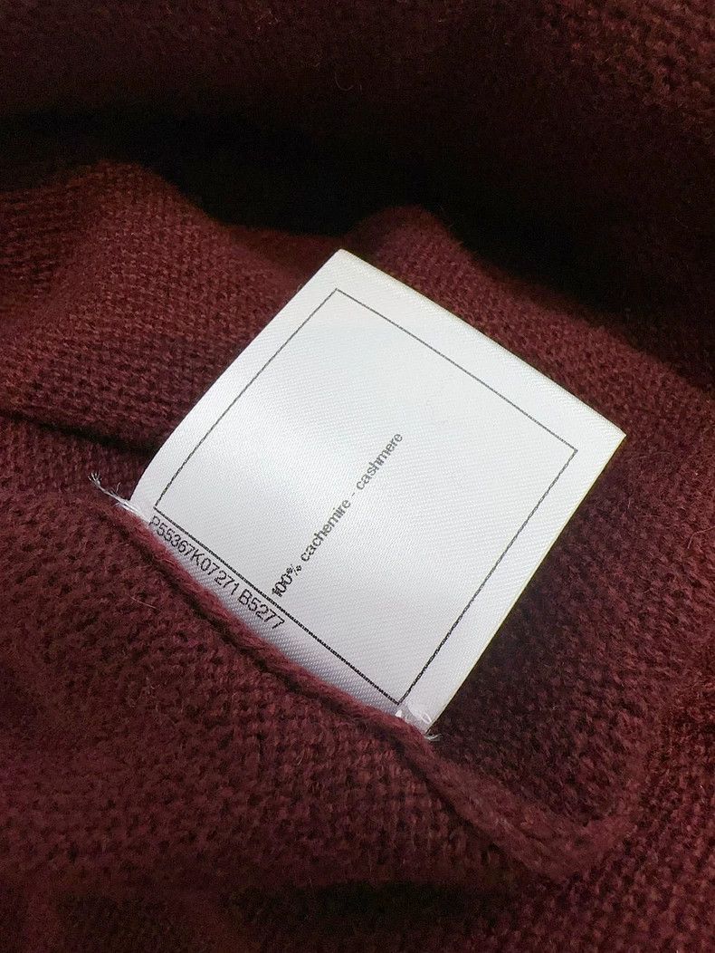 Chanel Chanel Burgundy Knit Cardigan with White Trim Size M / US 6-8 / IT 42-44 - 8 Thumbnail