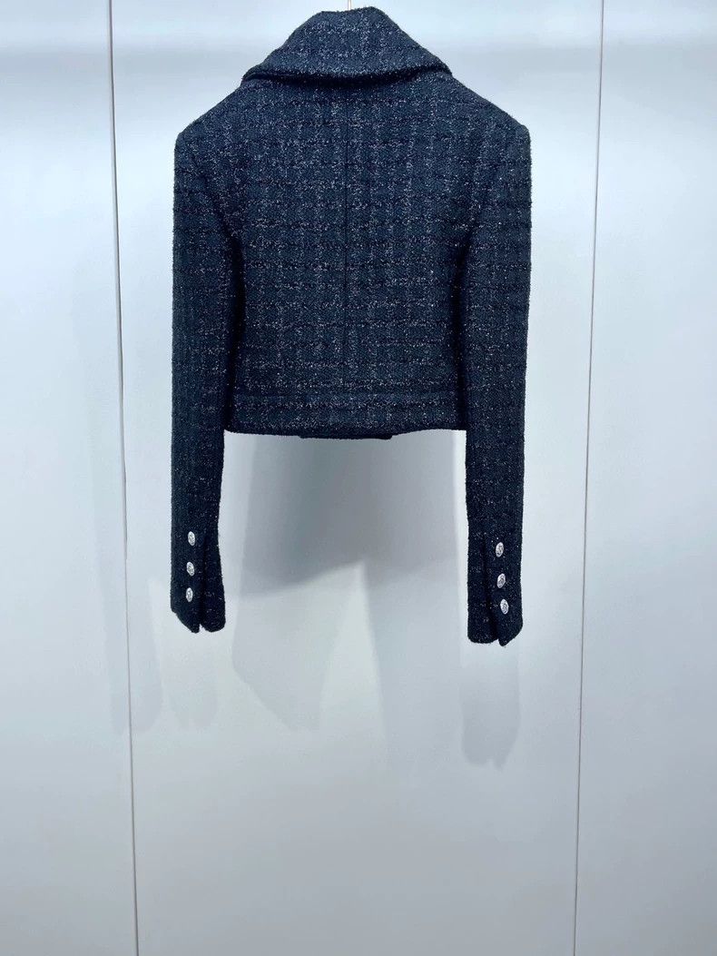 Chanel Chanel Black Cropped Tweed Jacket Size S / US 4 / IT 40 - 2 Thumbnail