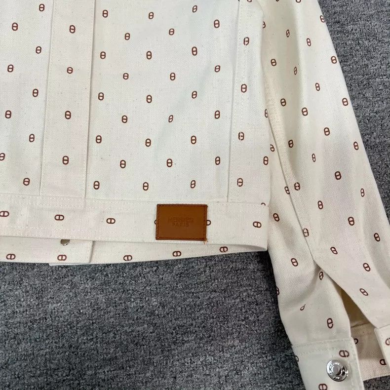 Hermes Hermes Printed Denim Jacket Size 34 Size S / US 4 / IT 40 - 6 Thumbnail