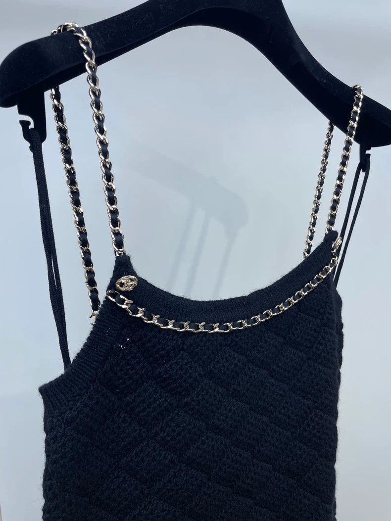 Chanel Chanel Black Knit Camisole Dress Size XS / US 0-2 / IT 36-38 - 5 Thumbnail
