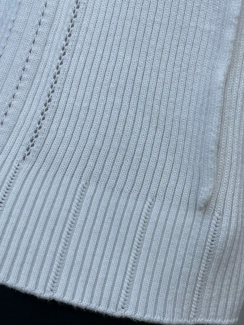 Chanel Chanel White Logo Knit Short Sleeve Top Size S / US 4 / IT 40 - 4 Thumbnail