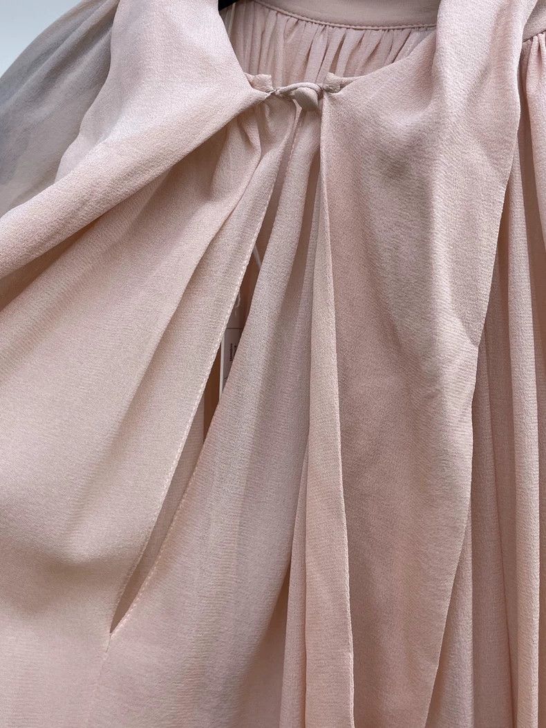 Chloe Chloe Cream Pink Flowing Dress Size XS / US 0-2 / IT 36-38 - 3 Thumbnail