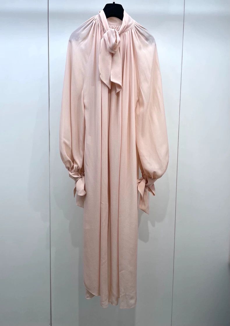 Chloe Chloe Cream Pink Flowing Dress Size XS / US 0-2 / IT 36-38 - 2 Thumbnail