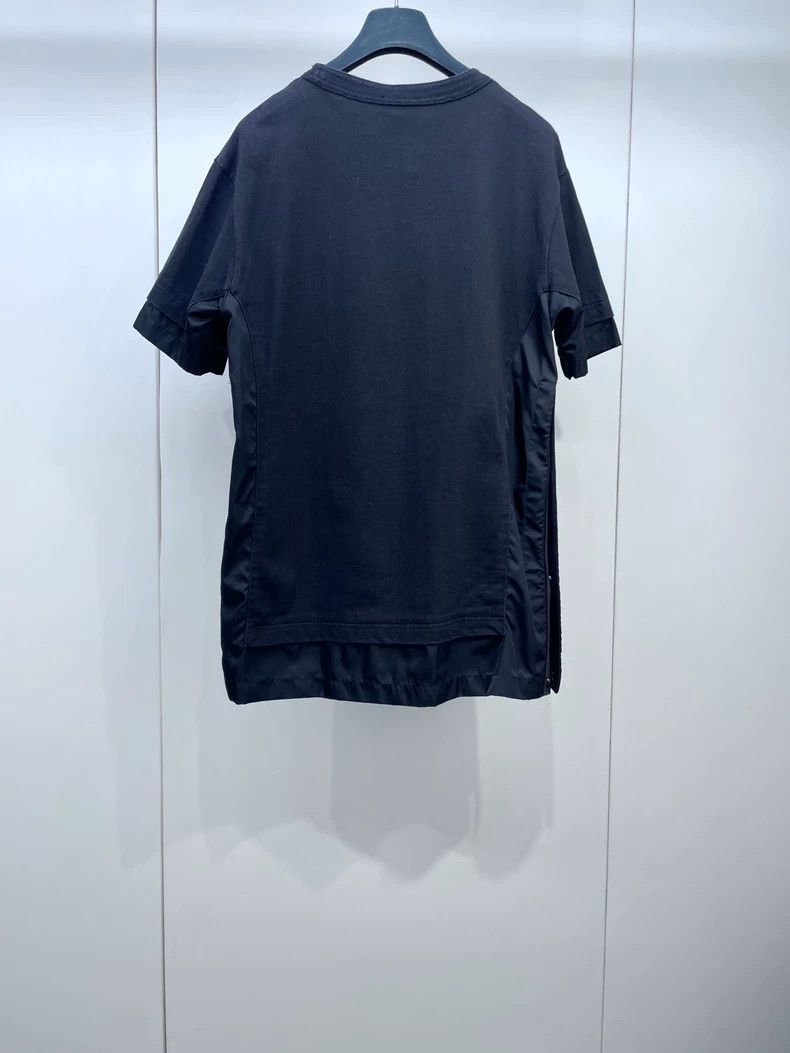 Dior Dior x sacai Short Sleeve Black Top Size S / US 4 / IT 40 - 2 Thumbnail