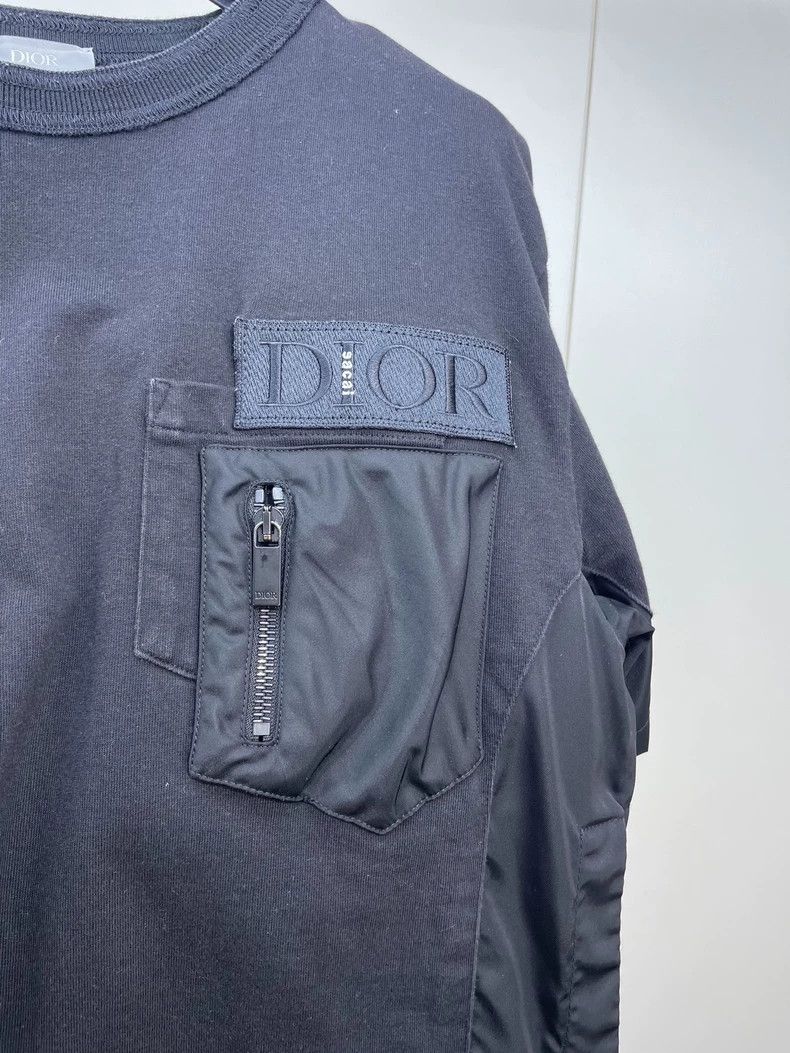 Dior Dior x sacai Short Sleeve Black Top Size S / US 4 / IT 40 - 3 Thumbnail